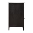 Maklaine Transitional Engineered Wood 1 Drawer 1 Door Nightstand in Black