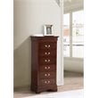 Maklaine Traditional Engineered Wood 7 Drawer Lingerie Chest in Cappuccino