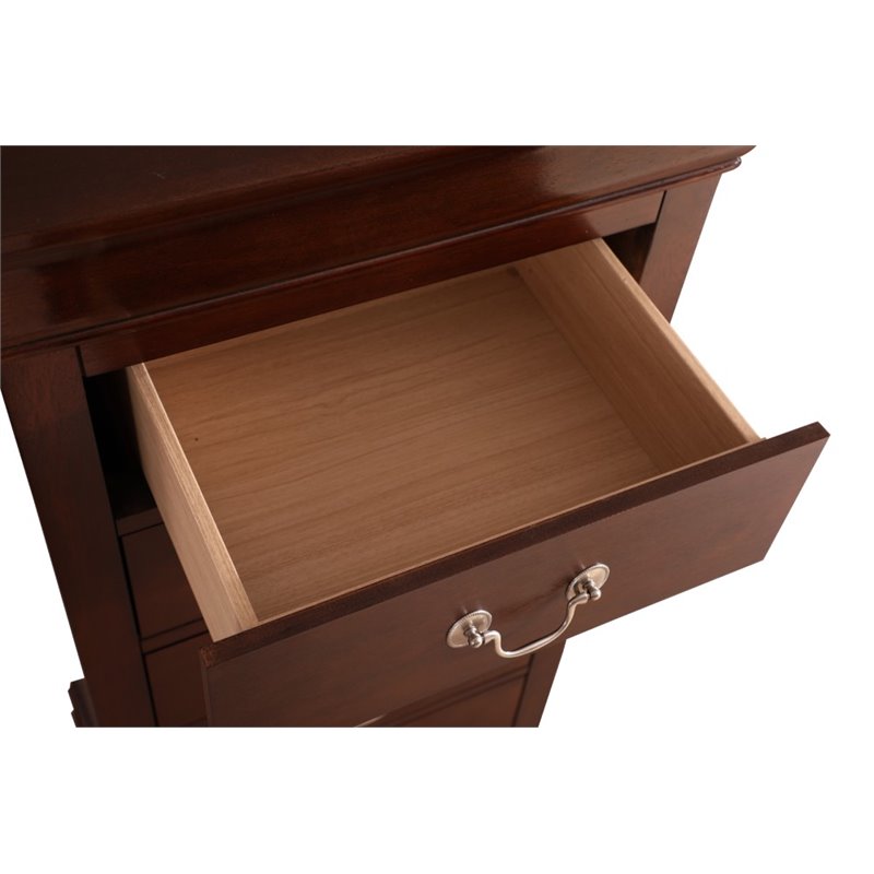 Maklaine Traditional Engineered Wood 7 Drawer Lingerie Chest in Cappuccino