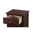 Maklaine Transitional Engineered Wood 1 Drawer 1 Door Nightstand in Cappuccino