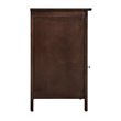 Maklaine Transitional Engineered Wood 1 Drawer 1 Door Nightstand in Cappuccino