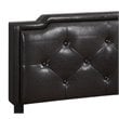 Maklaine Transitional Faux Leather Upholstered Queen Bed in Cappuccino
