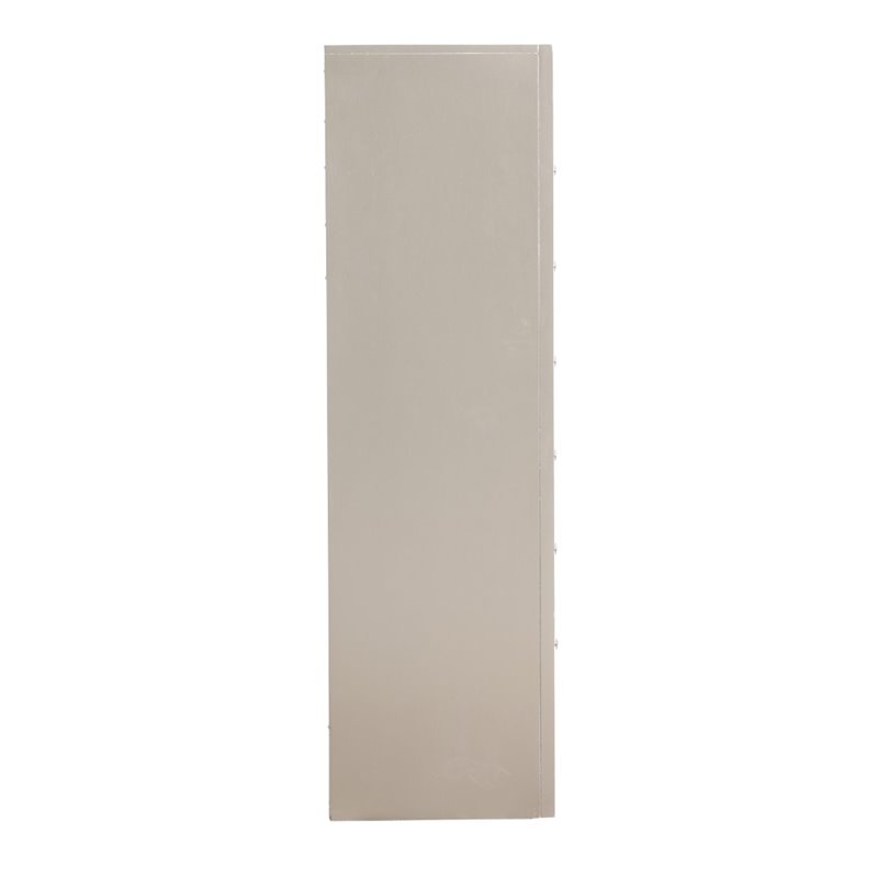 Maklaine Contemporary Engineered Wood 7Drawer Lingerie Chest in Silver Champagne