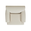 Maklaine Accent Arm Chair Metal Casters in Light Beige Finish