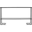 Maklaine Contemporary Tempered Glass Console Table in Black Finish
