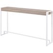 Maklaine Engineered Wood Top Console Table in Mocha Gray and White
