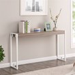 Maklaine Engineered Wood Top Console Table in Mocha Gray and White