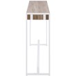Maklaine Engineered Wood Top Console Table in Mocha Gray and White