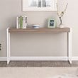 Maklaine Engineered Wood Top Console Table in Mocha Gray and White