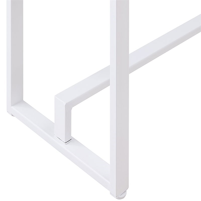 Maklaine Engineered Wood Top Console Table in Mocha Gray and White