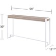Maklaine Engineered Wood Top Console Table in Mocha Gray and White