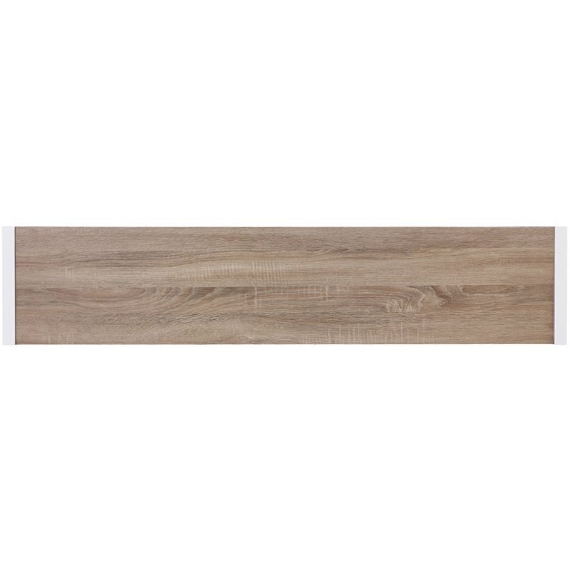 Maklaine Engineered Wood Top Console Table in Mocha Gray and White