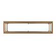 Maklaine Contemporary 2 Shelf Narrow Glass Top Console Table in Gold