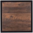 Maklaine Modern 1 Drawer Glass Top End Table in Black and Natural