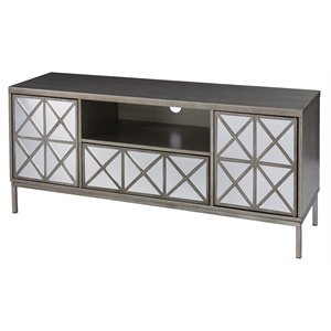 Maklaine Transitional Wood TV-Media Stand for TVs up to 51&quot in Silver