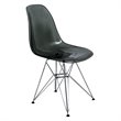 Maklaine Modern Eiffel Base Dining Side Chair in Black Finish