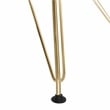 Maklaine Modern Gold Eiffel Base Dining Side Chair in Red Finish
