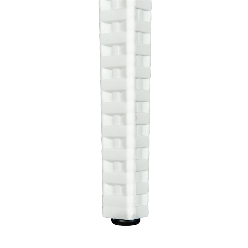 Maklaine Modern Weave Indoor Outdoor Dining Chair in White Finish