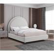 Maklaine Contemporary designed Cream Finished Fabric Full Bed