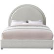 Maklaine Contemporary designed Cream Finished Fabric Full Bed