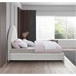 Maklaine Contemporary designed Cream Finished Fabric Full Bed