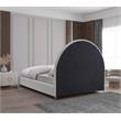 Maklaine Contemporary designed Cream Finished Fabric Full Bed