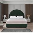 Maklaine Contemporary designed Green Finished Fabric Full Bed