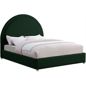 Maklaine Contemporary designed Green Finished Fabric Full Bed