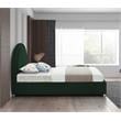 Maklaine Contemporary designed Green Finished Fabric Twin Bed