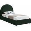 Maklaine Contemporary designed Green Finished Fabric Twin Bed