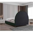 Maklaine Contemporary designed Green Finished Fabric Queen Bed