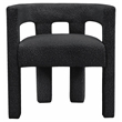 Maklaine Wool Fabric Dark Gray Accent Chair Rounded Back 25