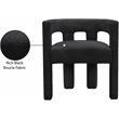 Maklaine Wool Fabric Dark Gray Accent Chair Rounded Back 25
