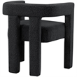 Maklaine Wool Fabric Dark Gray Accent Chair Rounded Back 25