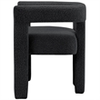 Maklaine Wool Fabric Dark Gray Accent Chair Rounded Back 25
