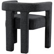 Maklaine Wool Fabric Dark Gray Accent Chair Rounded Back 25