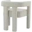 Maklaine Contemporary Boucle Accent Dining Chair in Rich Cream