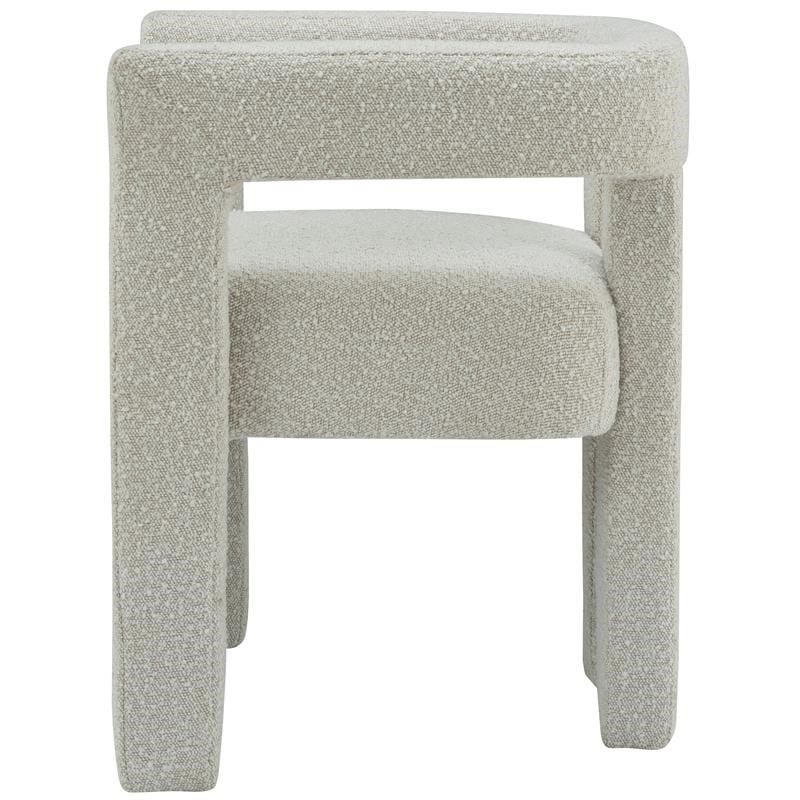 Maklaine Contemporary Boucle Accent Dining Chair in Rich Cream
