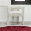 Maklaine Contemporary Boucle Accent Dining Chair in Rich Cream