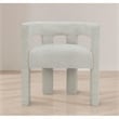 Maklaine Contemporary Boucle Accent Dining Chair in Rich Cream