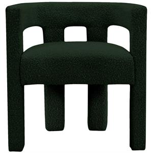 Maklaine Contemporary Boucle Accent Dining Chair in Green