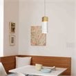 Maklaine Metal Royal Cut Crystal LED Pendant with Clear Shade in Gold Finish