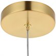 Maklaine Metal Royal Cut Crystal LED Pendant with Clear Shade in Gold Finish