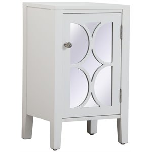 maklaine 18 inches accent cabinet in hand painted white finish