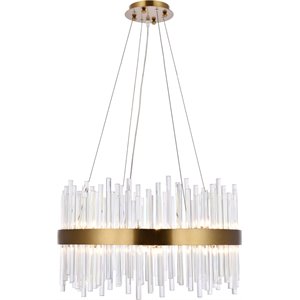 Maklaine 16 Light Royal Cut Crystal Chandelier in Gold Finish