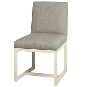 Maklaine Modern Fabric Gray Finish Upholstered Dining Side Chair