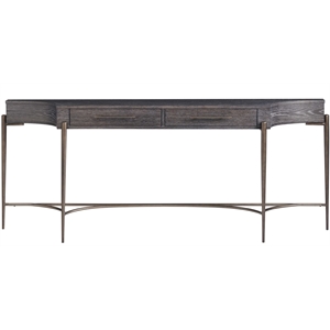 Maklaine Modern styled Wood Console Table in Onyx Brown Finish