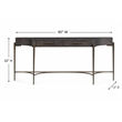 Maklaine Modern styled Wood Console Table in Onyx Brown Finish