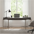 Maklaine Modern styled Wood Console Table in Onyx Brown Finish