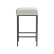 Maklaine Modern Table with 3 Stools in Gray Metal with Wood Top
